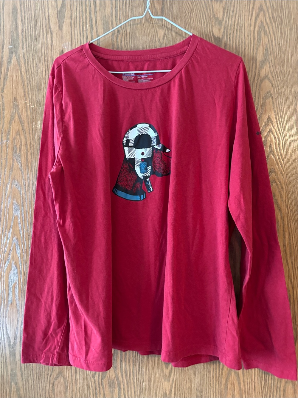 Columbia Red Long-Sleeve Graphic Tee Size XXL